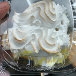 Porn shot of lemon meringue pie******the meringue is toasted on top!!!tastes like toasted marshmallow and then soft underneath!