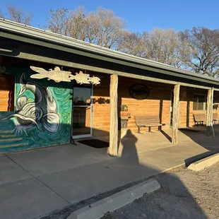 Front of restaurant.