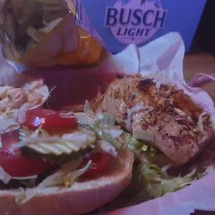 Blackened chicken sandwich