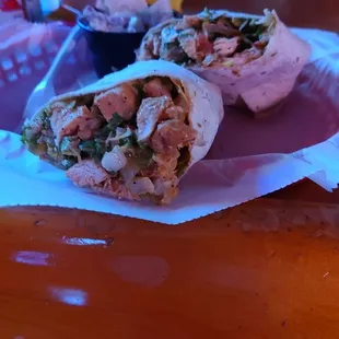 Blackened chicken caesar wrap