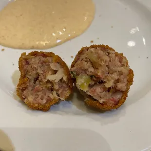 Inside of kraut balls