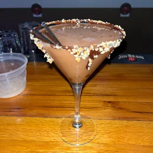 Chocolate pretzel martini