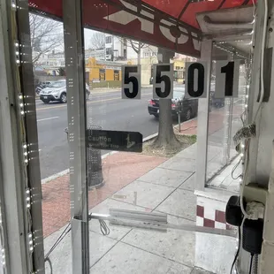 the door to the restaurant