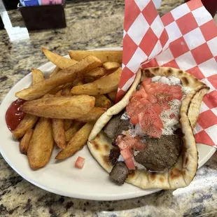 Epic Gyro with fresh fries