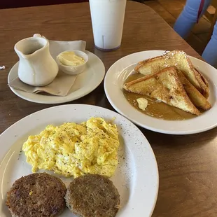 Sausage Pattie&apos;s, fluffy scrambled eggs and French toast. Only $8.99