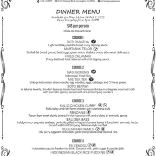 We are extending our @DineLA Menu until February 16, 2025.