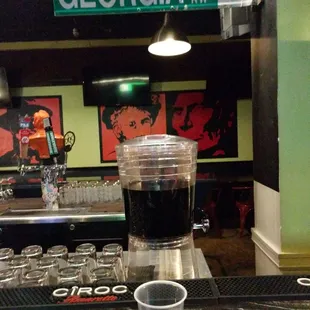 Guess what&apos;s inside the tank? Sangria! Not very good.