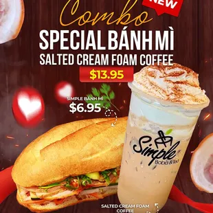 New Item: Banh Mi &amp; Salted Cream Foam Coffee
