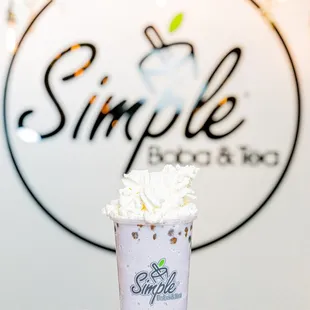 Taro Milk Tea / Taro Smoothie (option whipping Cream and Regular Boba/Golden Boba)
