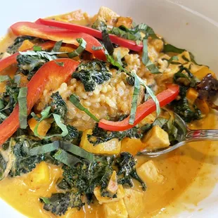 My Panang curry with chicken.