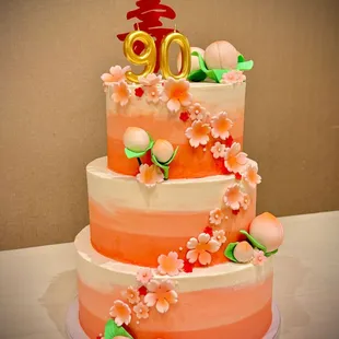 Jessica exceeded my expectation with this delicious peach filled ombre cake.