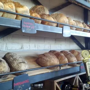 Artisan Breads filling the rack!
