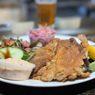 Soft shell crab dinner