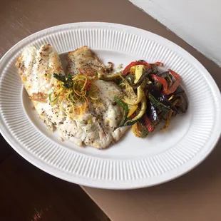 Lemon Garlic Tilapia with Seasonal Vegetables