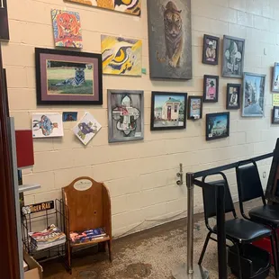 Interior - local art for sale!