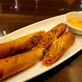 Fried vegan veggie rolls