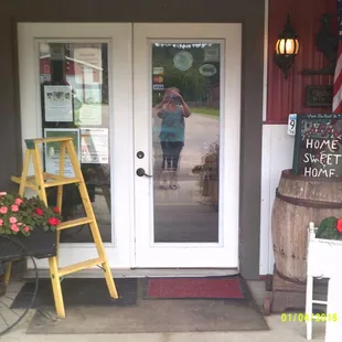 a woman taking a picture