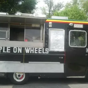 a food truck parked in a parking lot