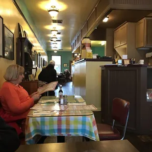 Bigger then this photo looks but darling place to have breakfast or lunch