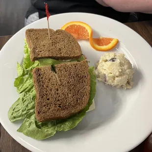 Ham and Swiss on rye