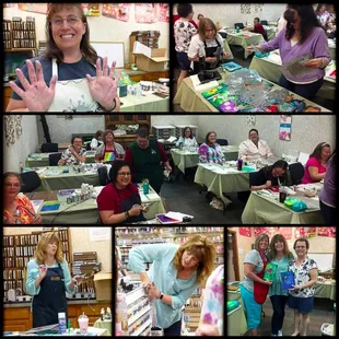 A fun weekend of workshops with special guest, Tracy Weinzapfel, featuring mixed media and art journaling projects with DecoA...