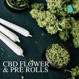 choose between our multiple strains of top shelf CBD flower and pre-rolls.