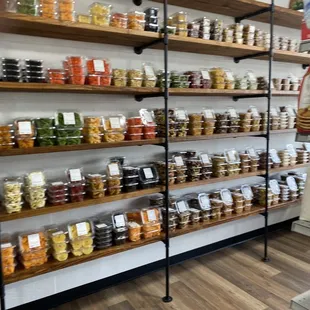 shelves of various types of goods