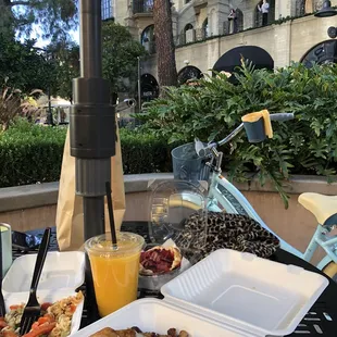 Croissant sandwich with a side of their pasta. Yum!