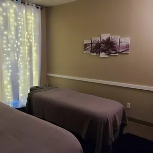 The couples massage room inside Simple Wellness Massage.
