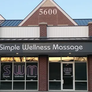 The front of Simple Wellness Massage.
