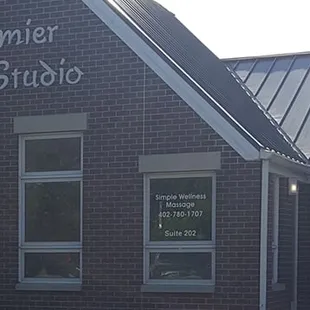 Temporary Sign in window for Simple Wellness Massage