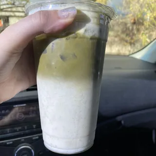 Matcha Milk Tea w/Cream (R)