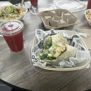 Mediterranean wrap that is sure to satisfy