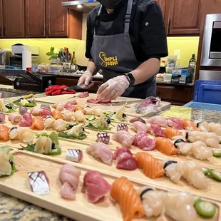 sushi, sashimi, sushi and sashimi, food