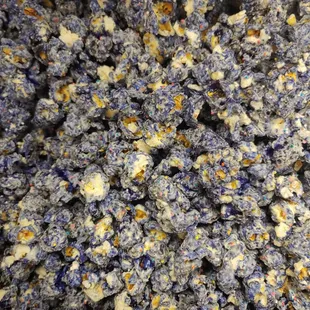 Blueberry Pop Tart Popcorn.  Tastes exactly like you think it would