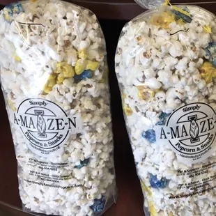 Maize &amp; blue popcorn that supports Autism Speaks! A-maize-ing