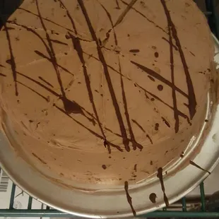 chocolate cake with fresh chocolate buttercream icing