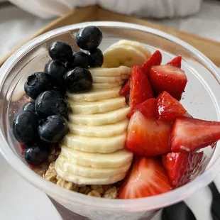 a bowl of fruit and yogurt