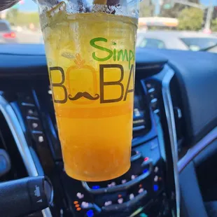 Mango Mango with passion fruit jelly.