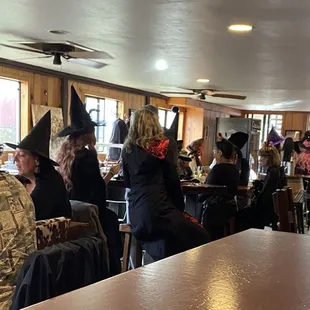 Witches gathering for the Witch Walk