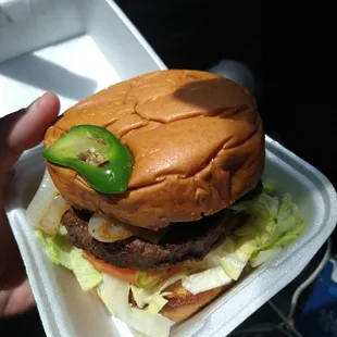 Jalapeno cheeseburger