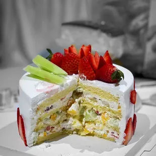 Mixed fruit cake @whaevaeats