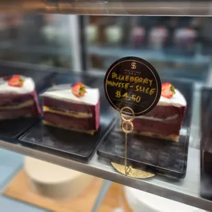 $4.50 blueberry mousse slice