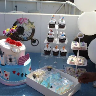 a woman cutting a cake
