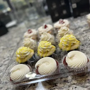 Red Velvet, Lemon , Vanilla , White Chocolate Raspberry Mixed Dozen