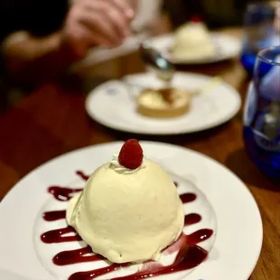 COPPA CAPRI (the lemon sorbetto with fresh berries was a refreshing, light, enjoyable dessert-you definitely don't want to share this