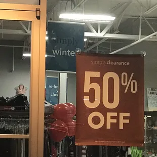Sale! 50% off clearance!
