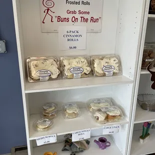 Cinnamon roll display
