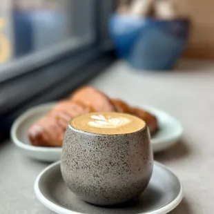 Cortado and Butter Croissant