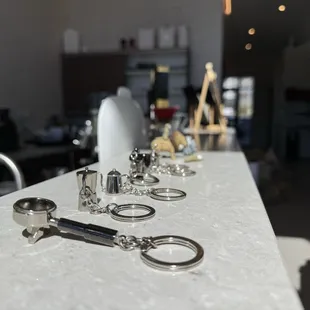 Simply Coffie keychains for sale ($15/keychain)